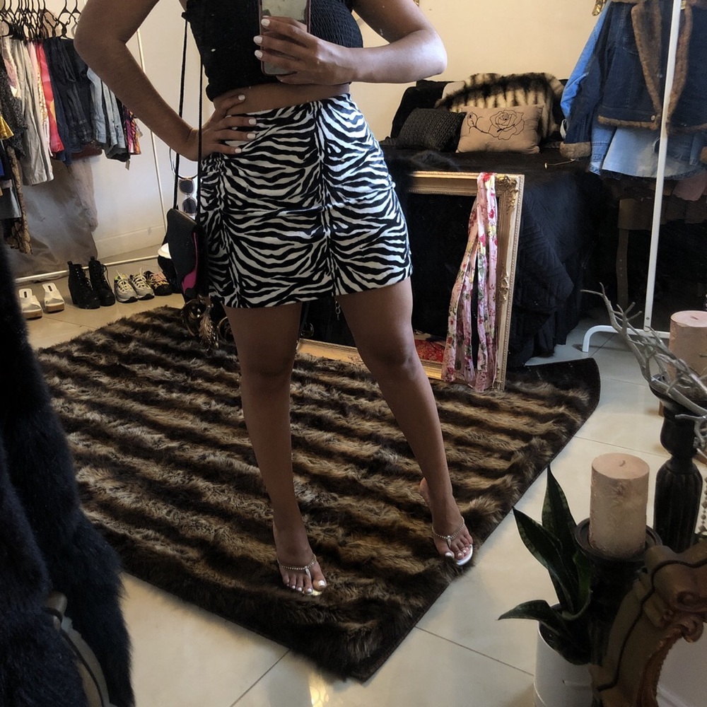 Zebra Mini Skirt